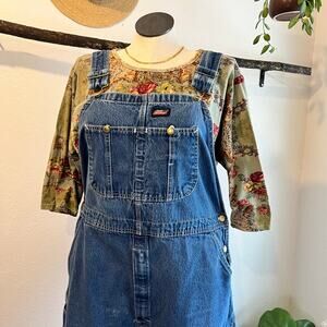 Liz & Me Y2K Green Floral Beaded Print Long Sleeve 100% Cotton Shirt Size 2X